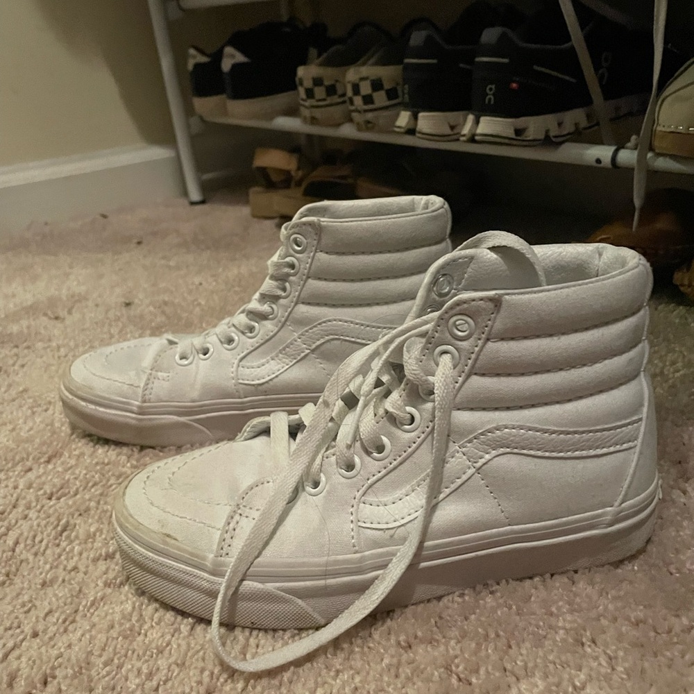 White High Top Vans - Picture 4 of 7